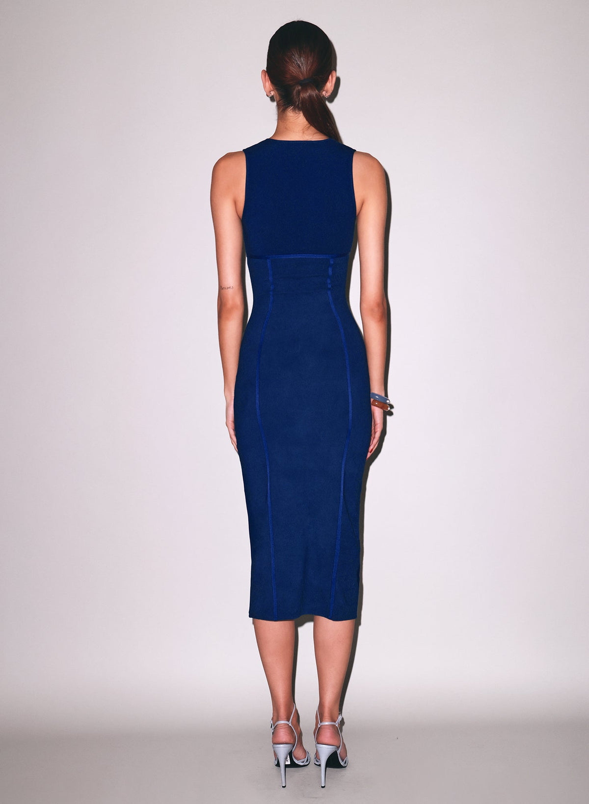 Midnight Navy Organic Cotton Scoop Neck Dress - Fleur du Mal
