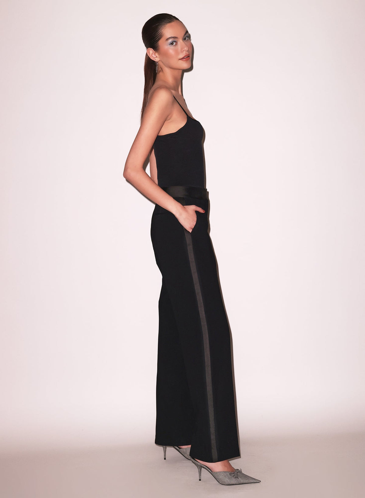 Black Jersey Built-In Bra Cami - Fleur du Mal