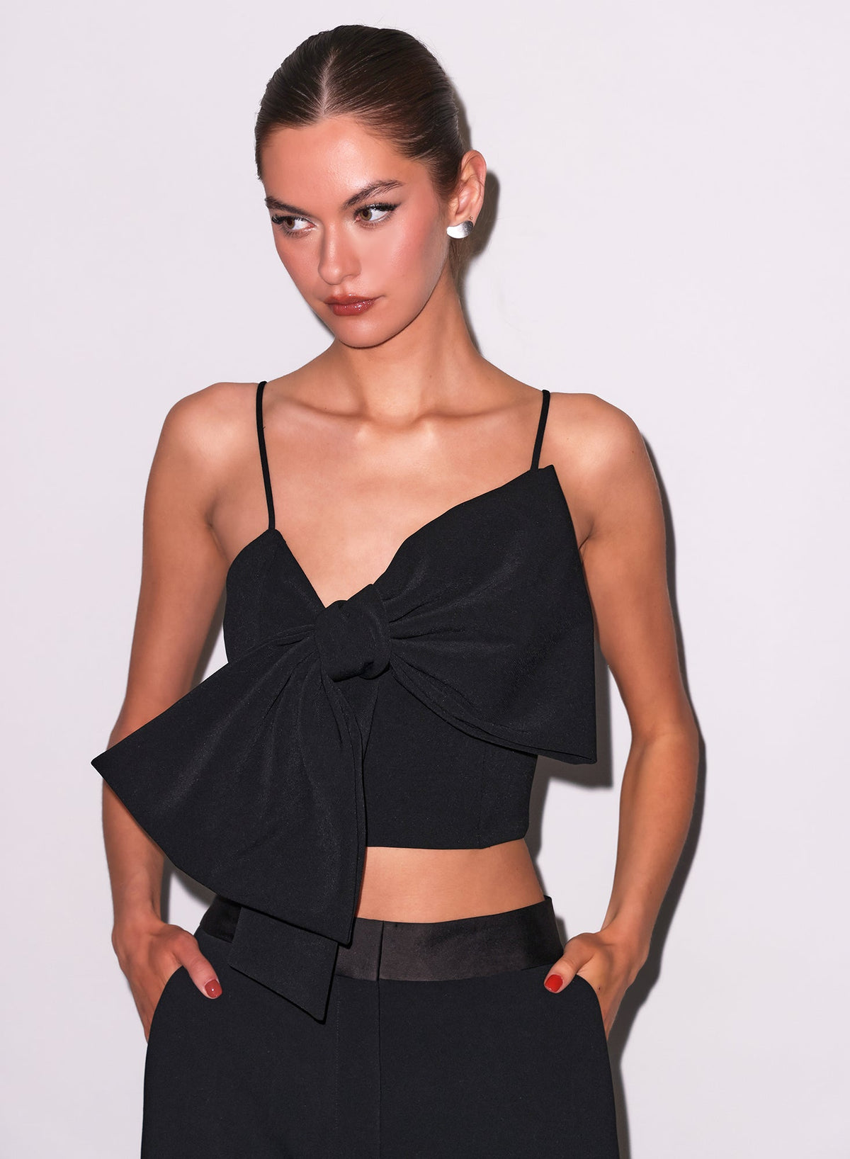 Black Blair Bow Top - Fleur du Mal