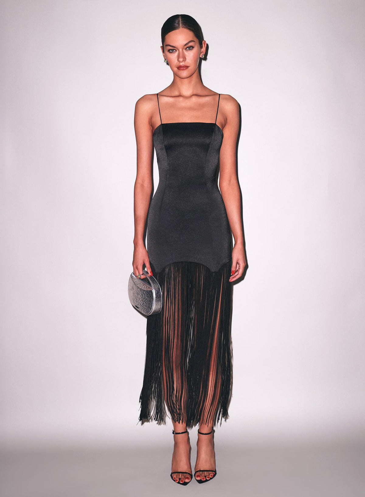 Black Fringe Maxi Dress - Fleur du Mal
