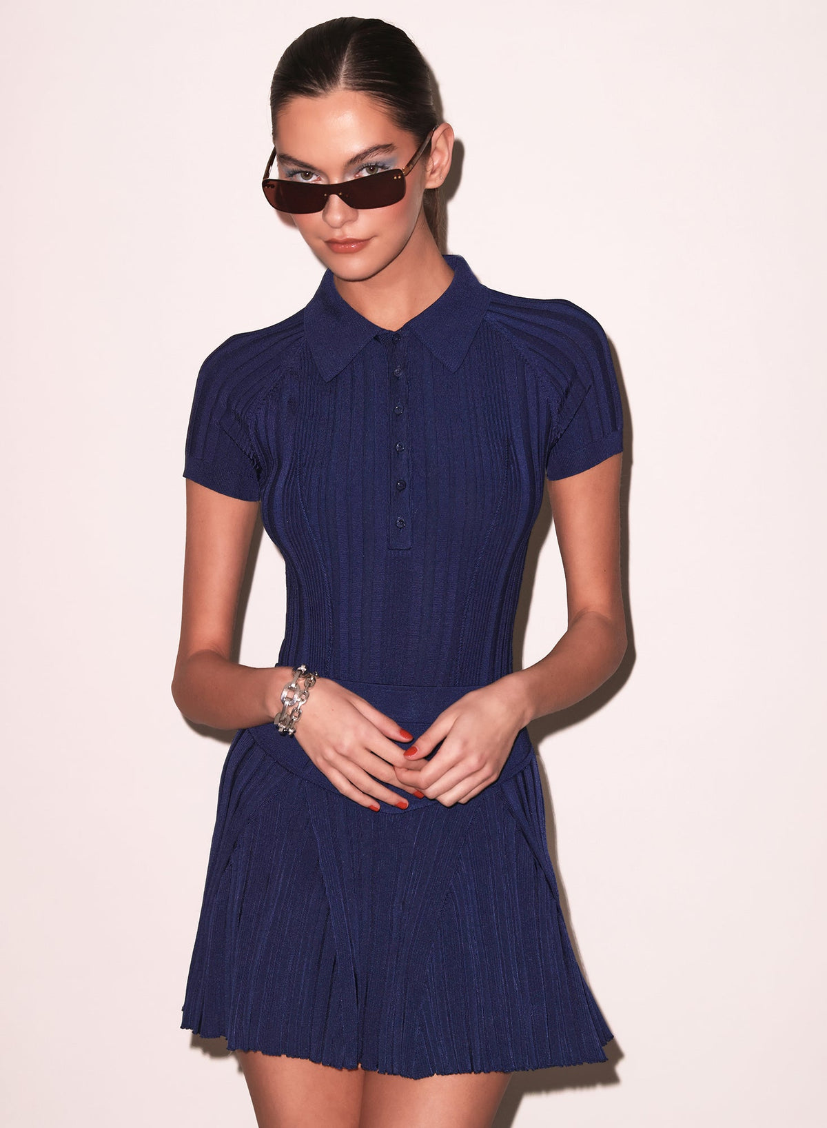 Night Sky Rib Flared Skirt - Fleur du Mal