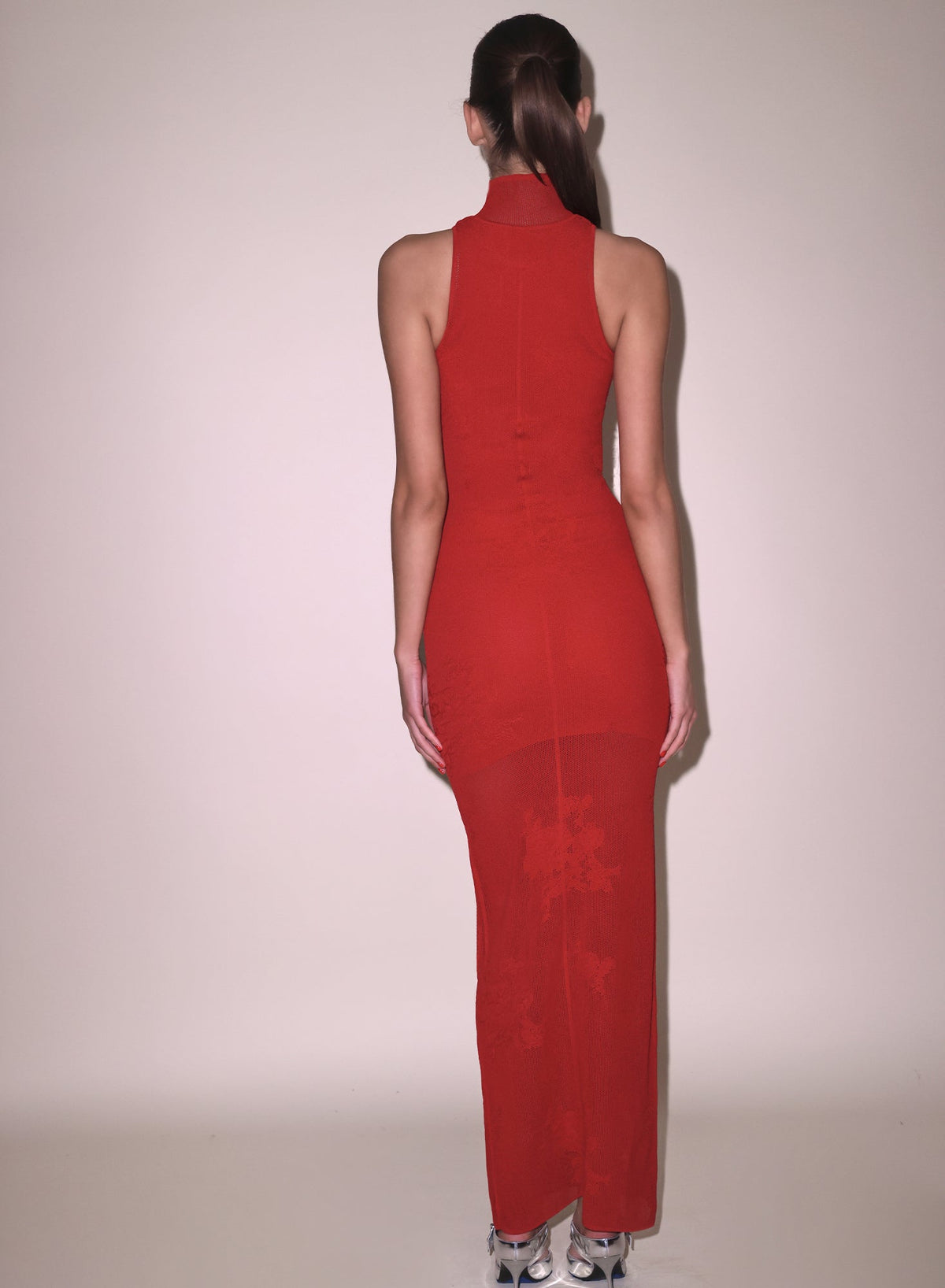 Ruby Red Lace Pointelle Racer Dress - Fleur du Mal