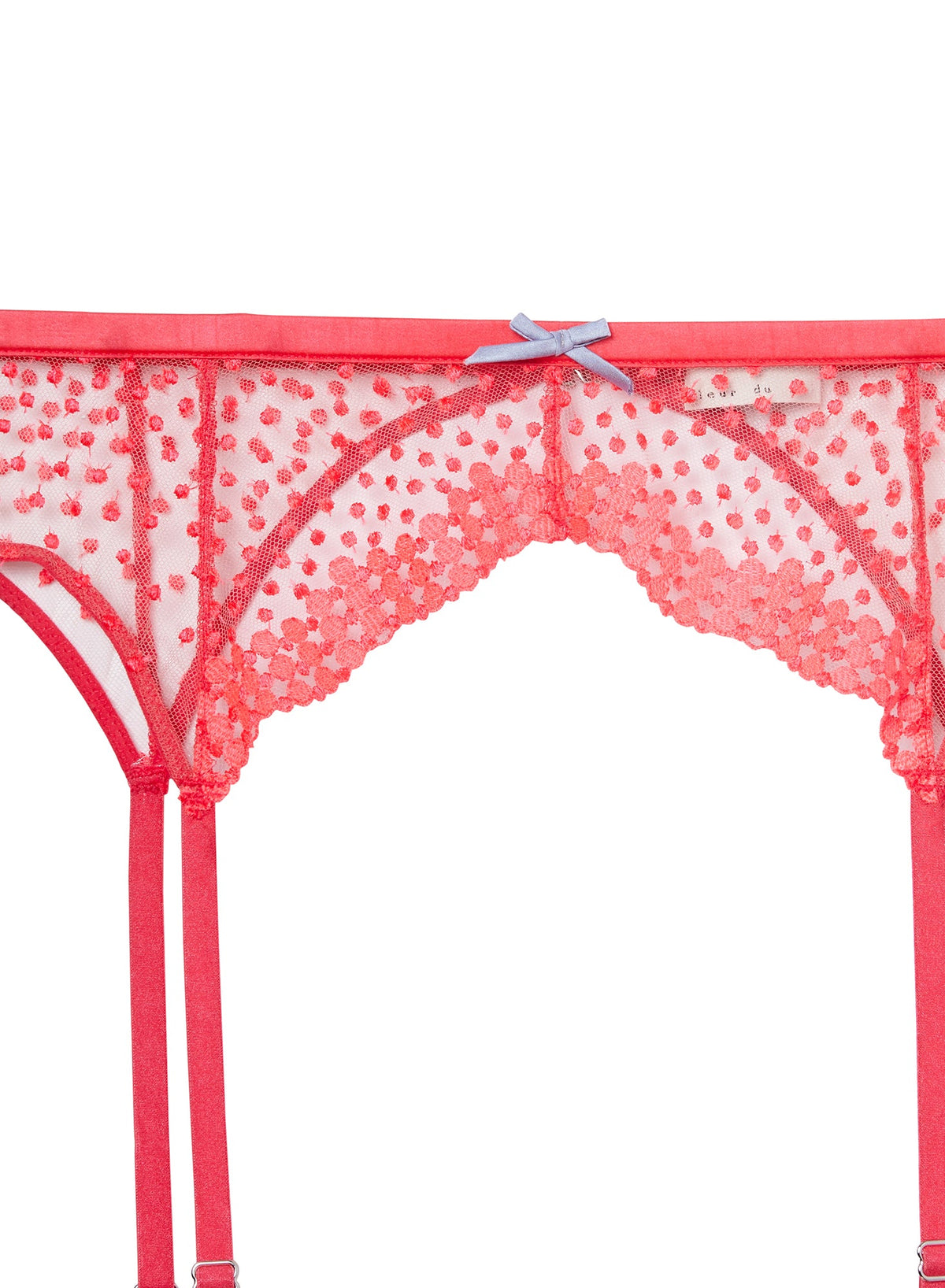 Neon Pink Dotty Garter Belt - Fleur du Mal