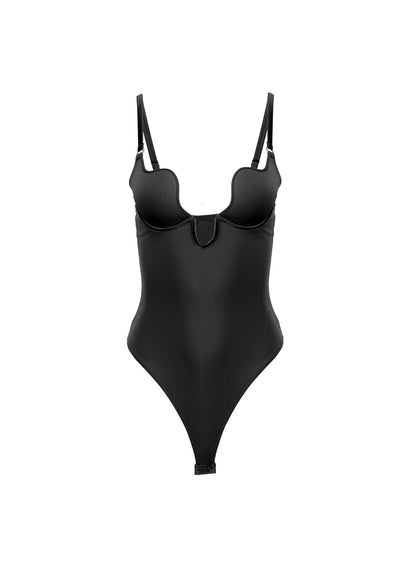 Black Le Stretch Micro Seduce U-Plunge Bodysuit - Fleur du Mal