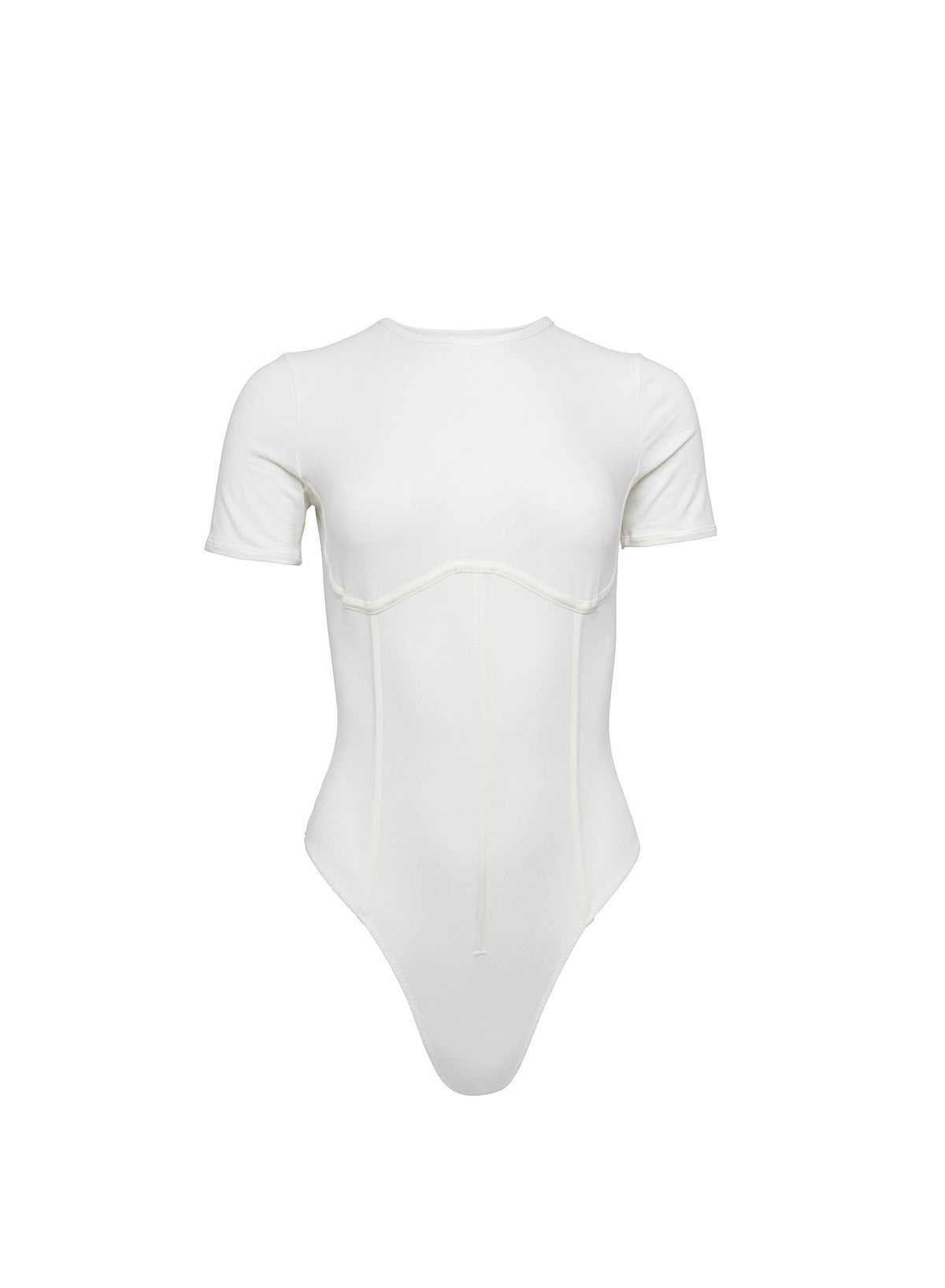 Ivory Organic Cotton T-Shirt Bodysuit - Fleur du Mal