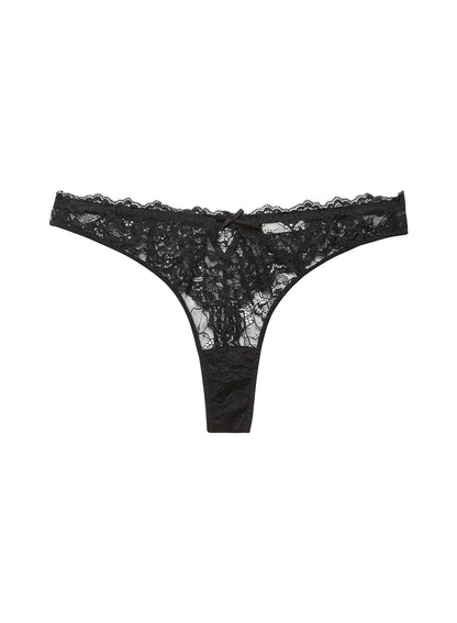 Black Bianca Lace Thong - Fleur du Mal