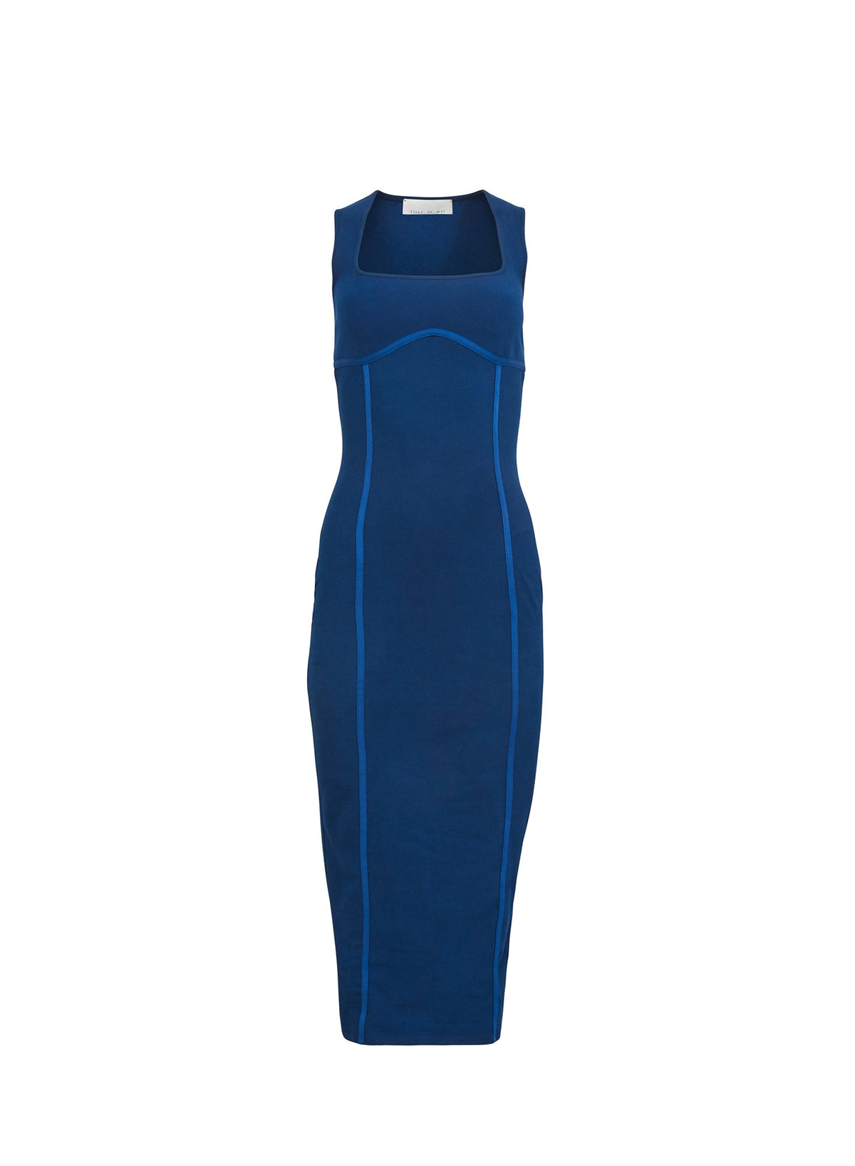 Midnight Navy Organic Cotton Scoop Neck Dress - Fleur du Mal