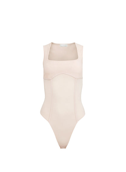 Tahini Organic Cotton Scoop Neck Bodysuit - Fleur du Mal