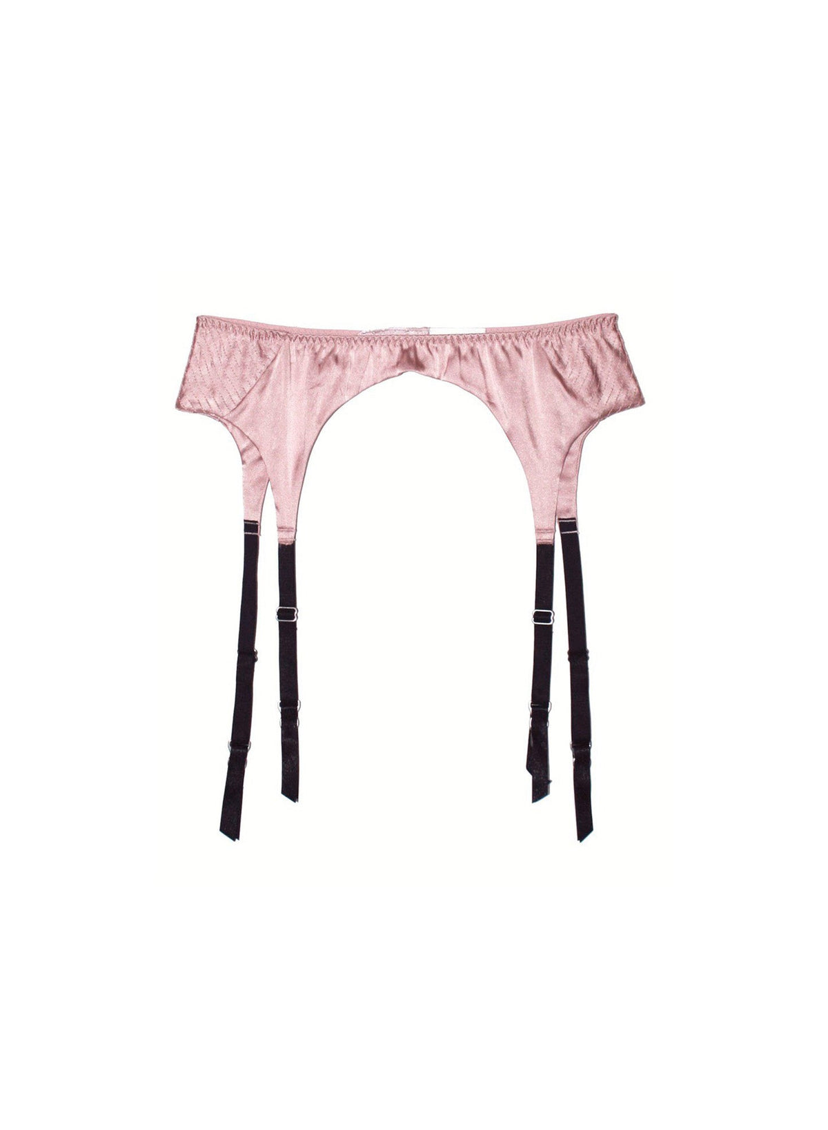 Rose Pink Top Stitch Garter Belt - Fleur du Mal