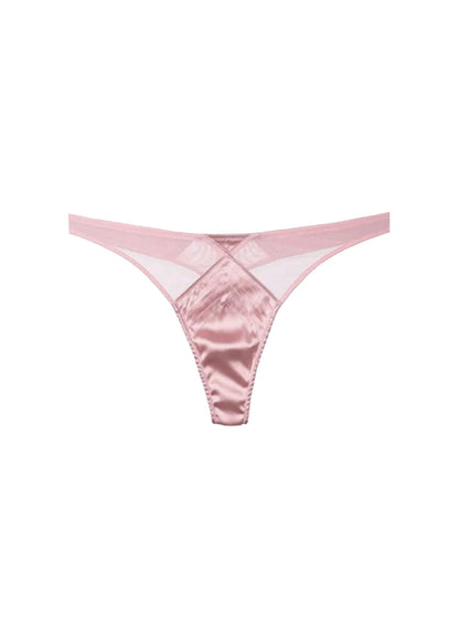 Rose Pink Top Stitch Thong - Fleur du Mal