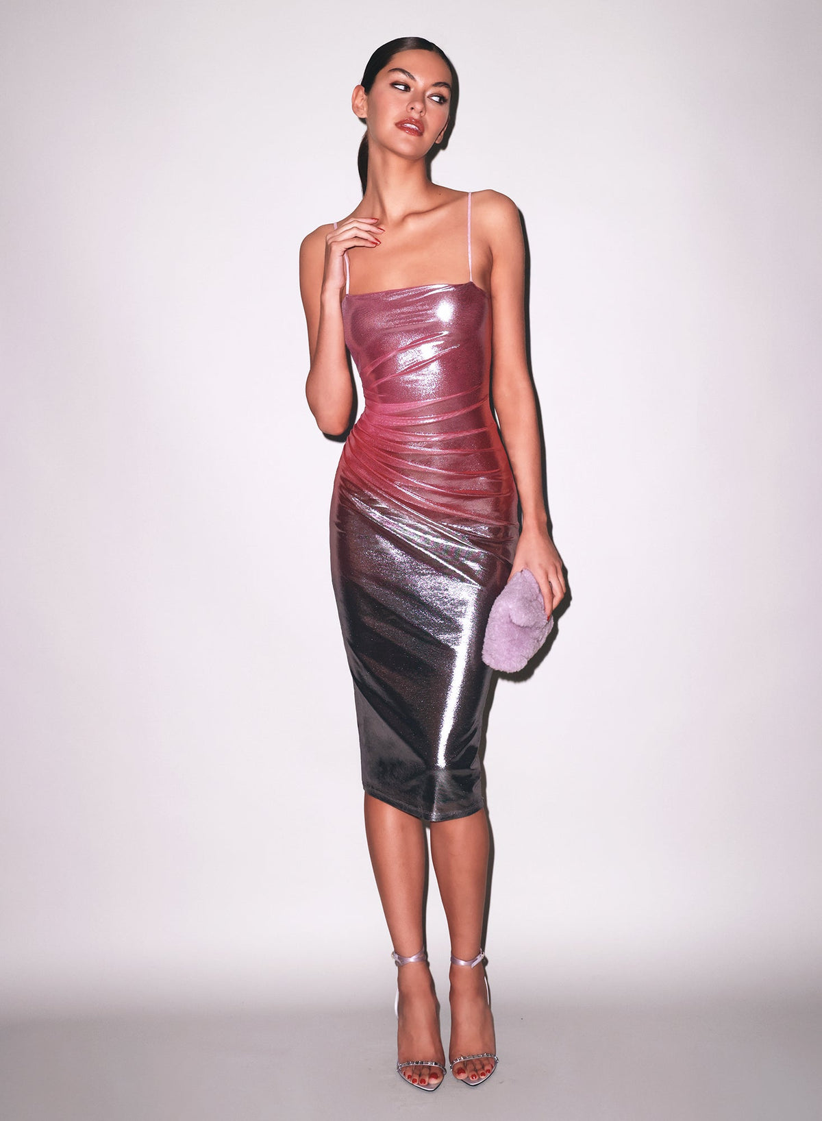 Pink Metallic Ombré Shine Dress - Fleur du Mal