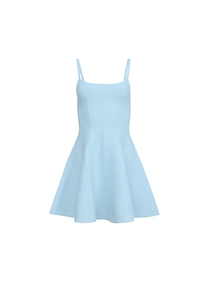 Light Sky Flared Corset Dress - Fleur du Mal