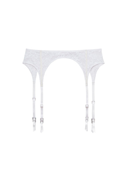 Ivory Le Stretch Lace Garter Belt - Fleur du Mal
