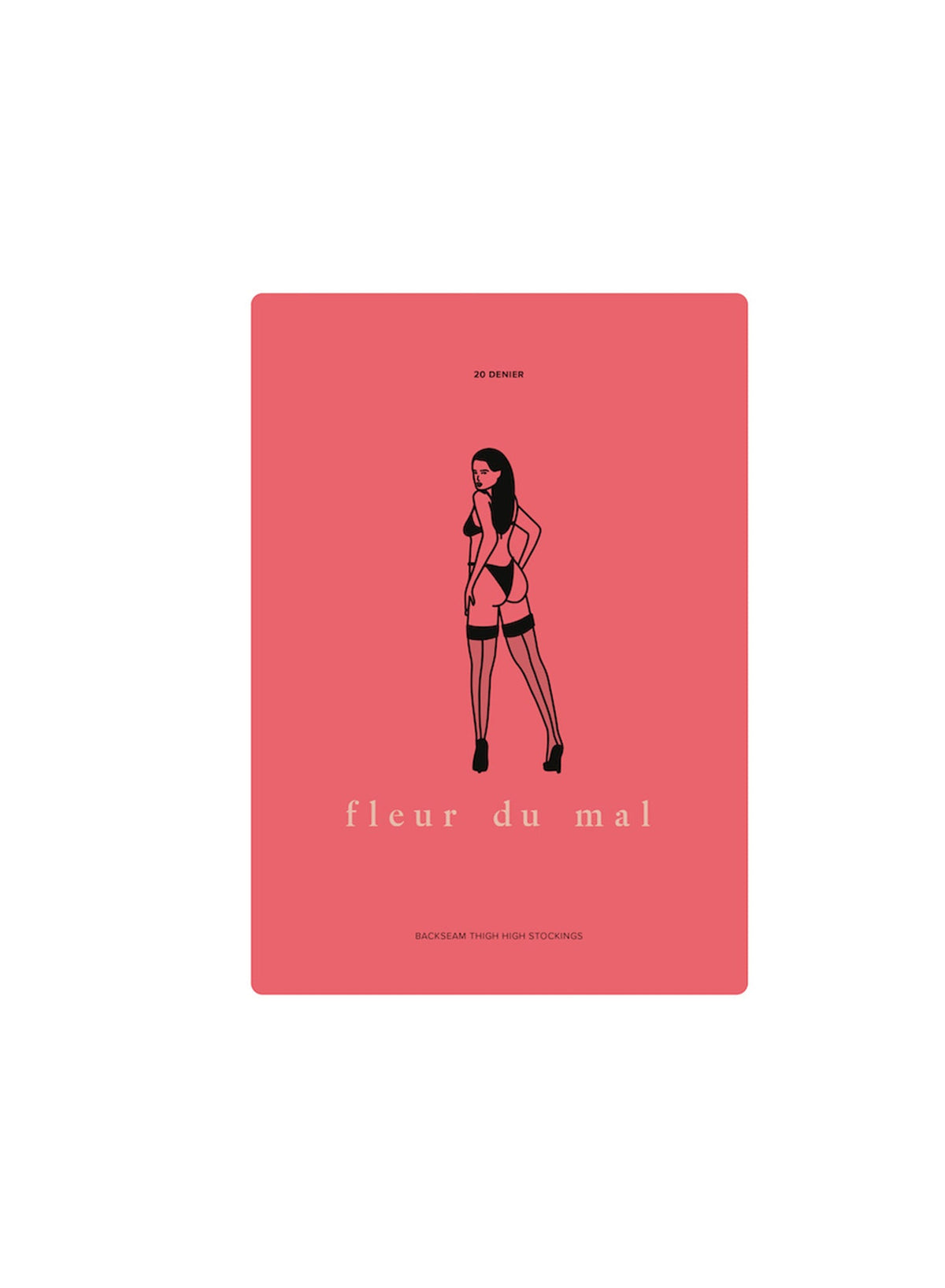 Black Back Seam Thigh High Stocking - Fleur du Mal