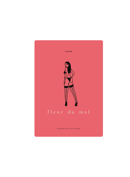Black Back Seam Thigh High Stocking - Fleur du Mal