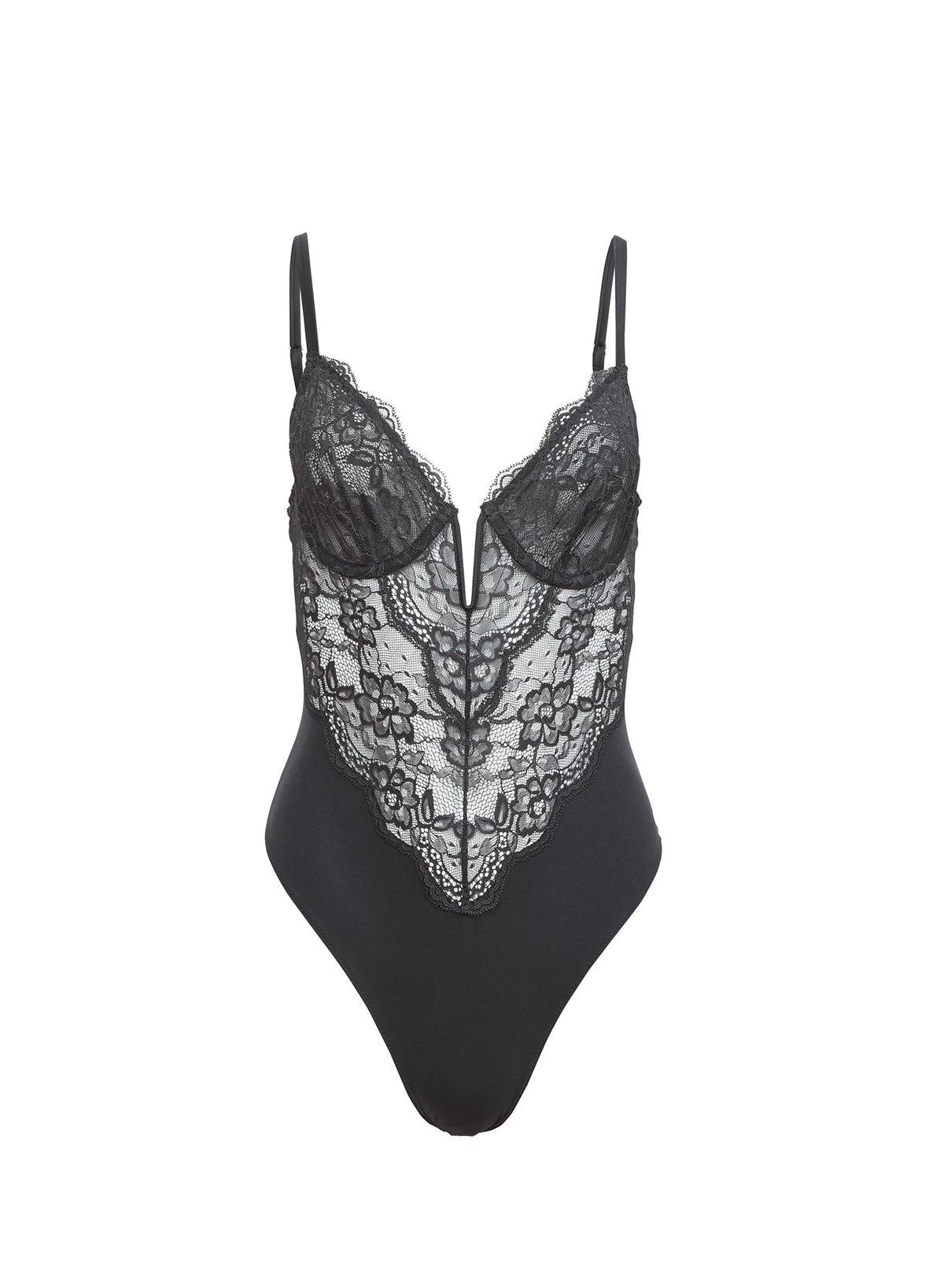 Black Bianca Lace Bodysuit - Fleur du Mal