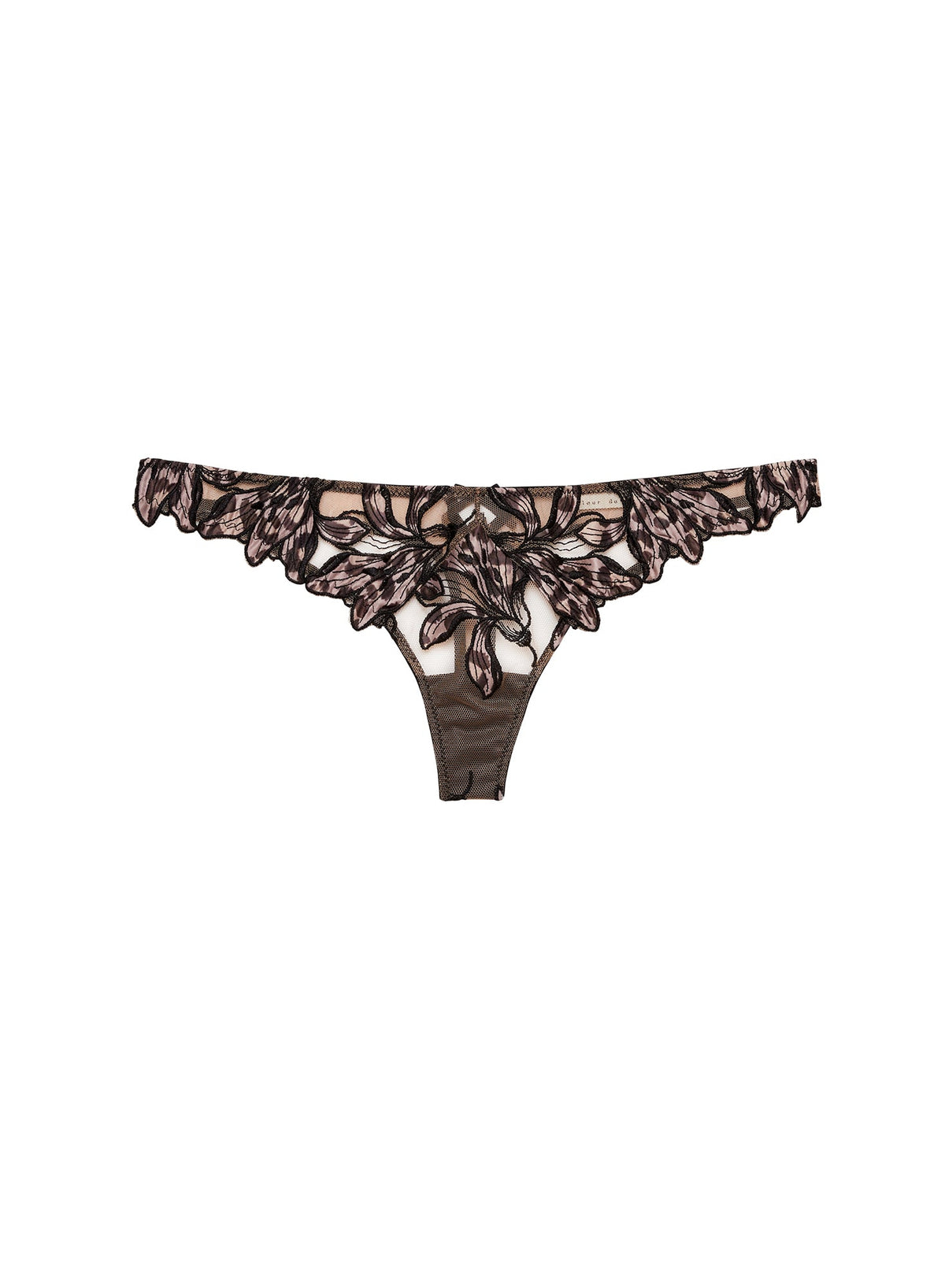 Leopard Lily Embroidery Hipster Thong - Fleur du Mal