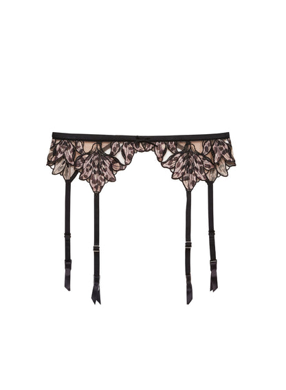 Leopard Lily Embroidery Garter Belt - Fleur du Mal