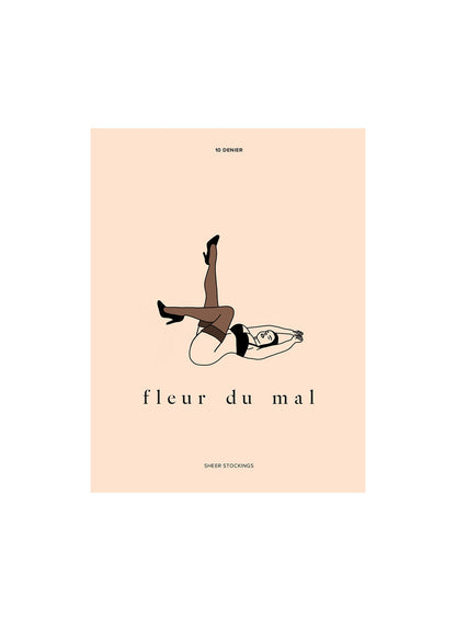 Cocoa Sheer Thigh High Stocking - Fleur du Mal
