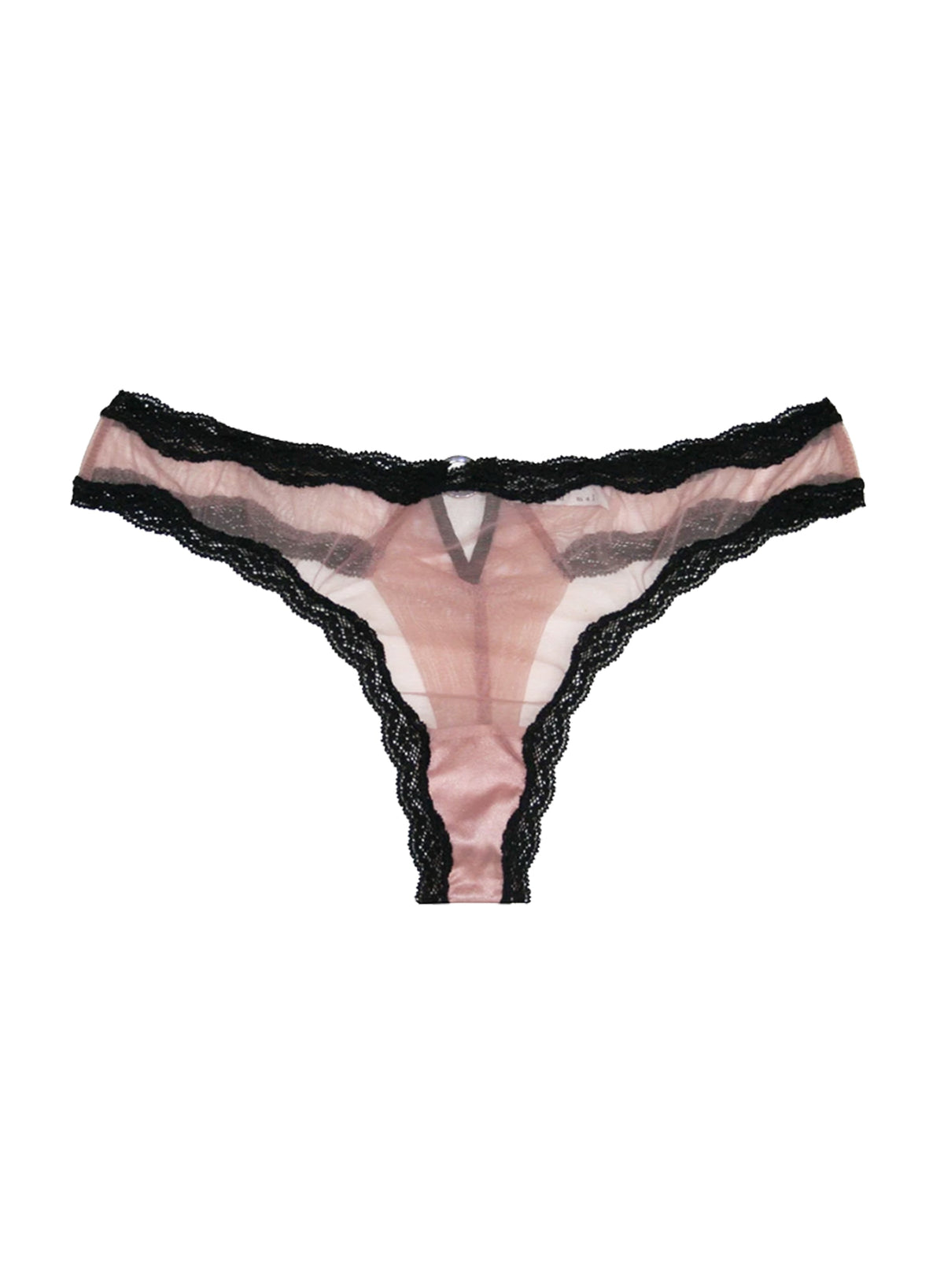 Petal Pink Sheer Tulle Thong - Fleur du Mal