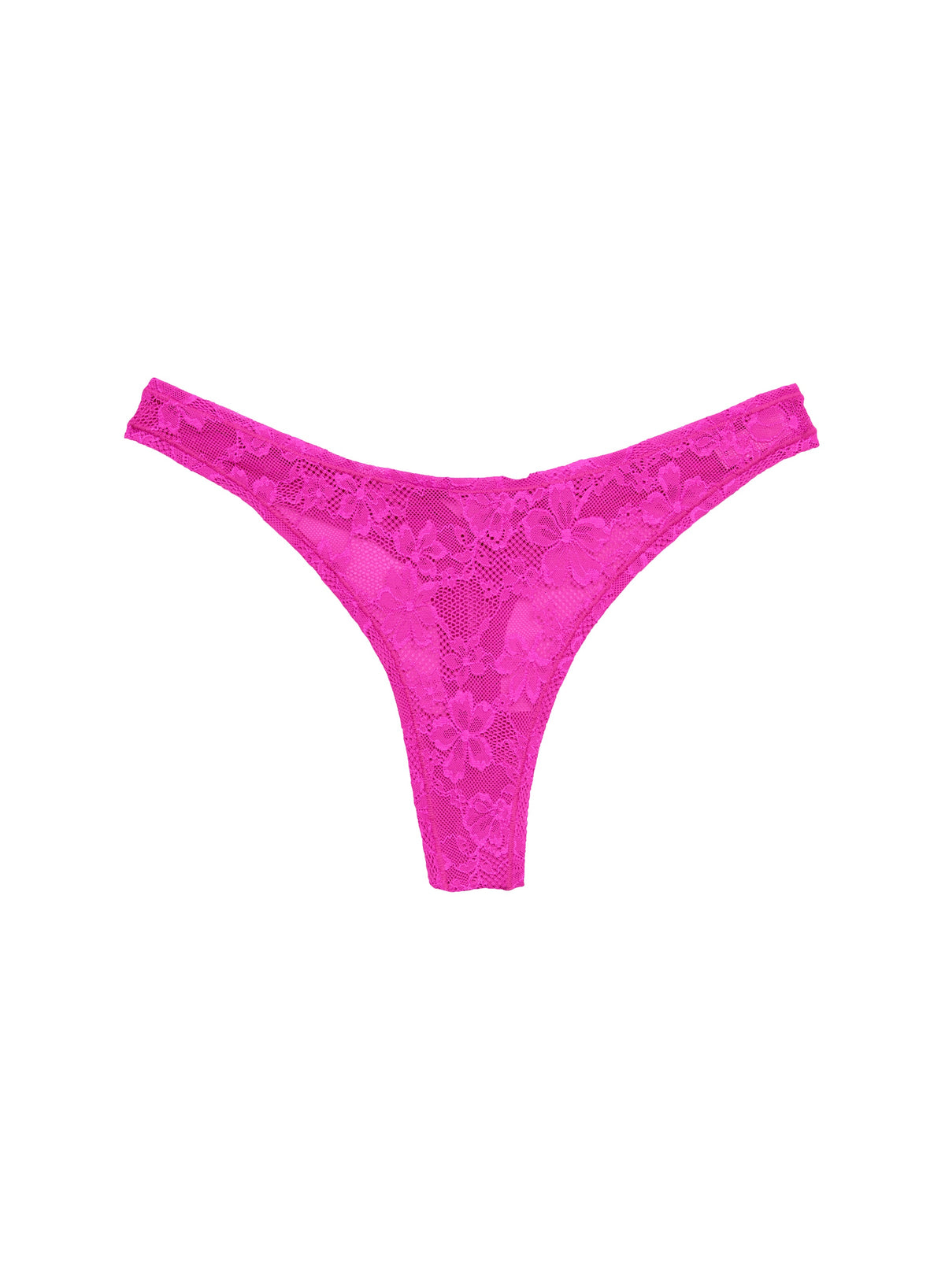 Wild Pink Le Stretch Lace Thong - Fleur du Mal