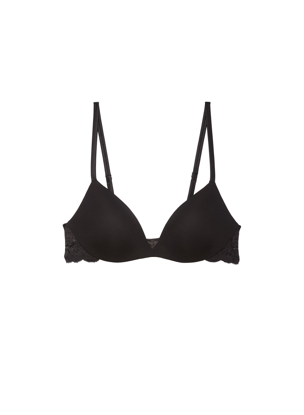 Black Charlotte Lace Wireless Push Up Bra - Fleur du Mal