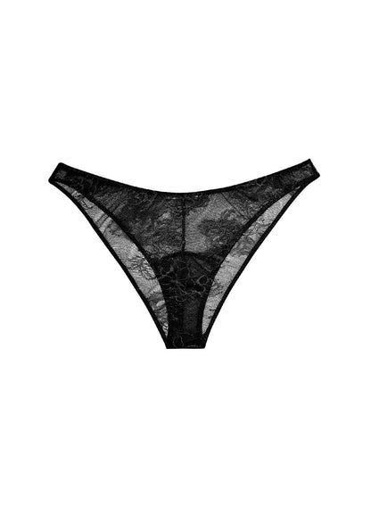 Black Bouquet Lace Cheeky - Fleur du Mal