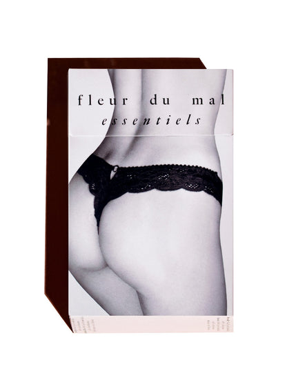 Black Charlotte Lace Seamless Thong - Fleur du Mal