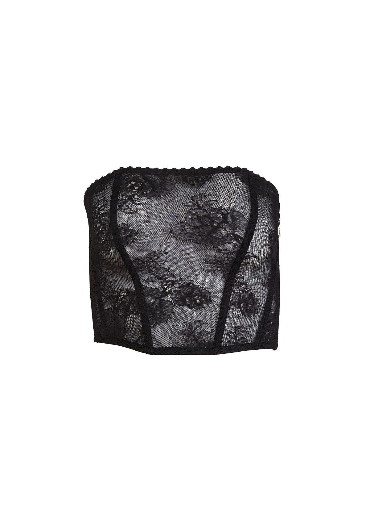Black Bouquet Lace Corset Top - Fleur du Mal