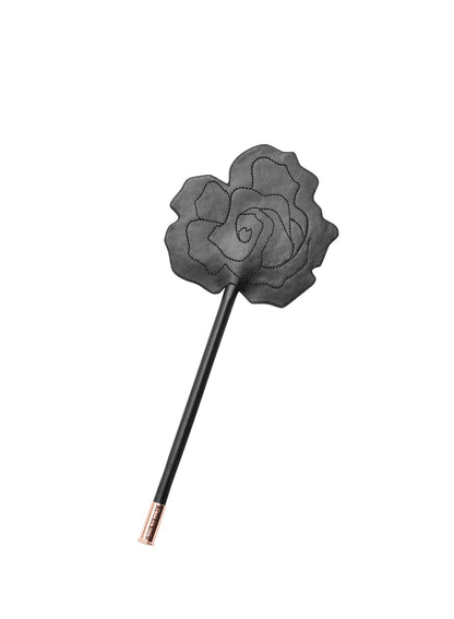 Black Leather Rose Shaped Paddle - Fleur du Mal