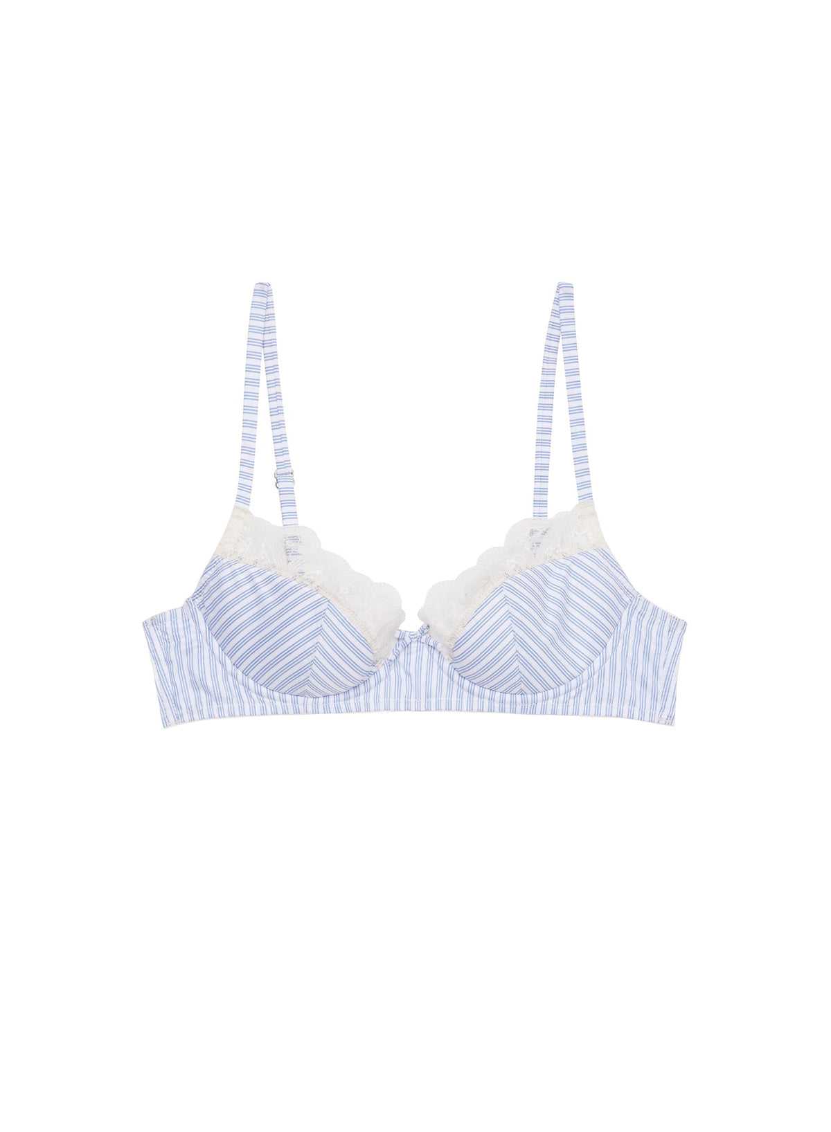 East Hampton Stripe Poplin Half Lined Bra - Fleur du Mal