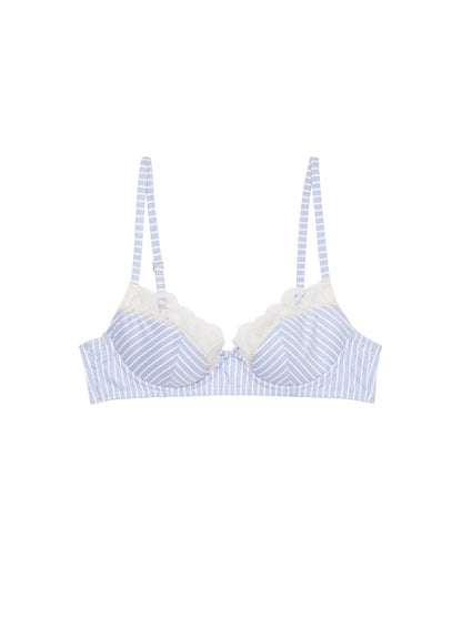 East Hampton Stripe Poplin Half Lined Bra - Fleur du Mal