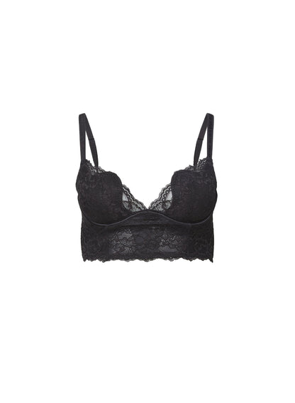Black Bianca Lace Seduce U-Plunge Longline - Fleur du Mal