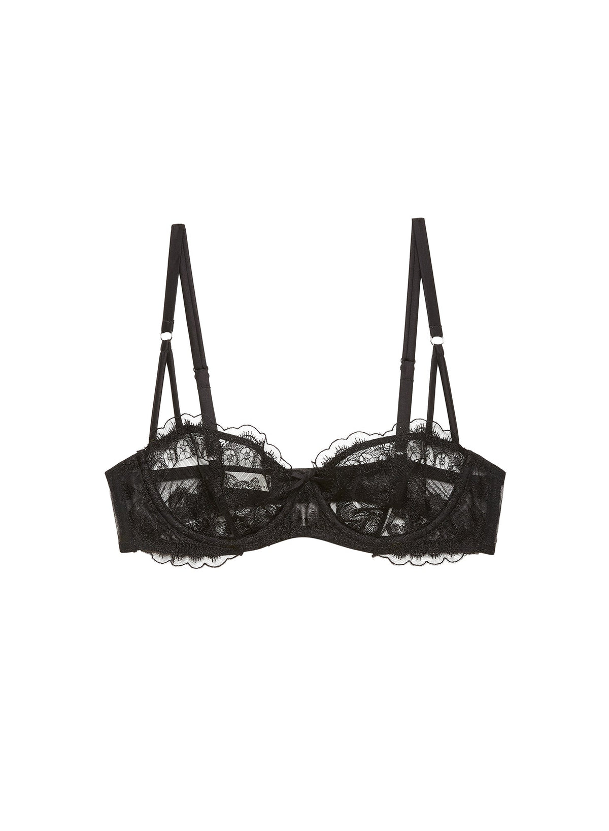 Black Mila Balconette Bra - Fleur du Mal