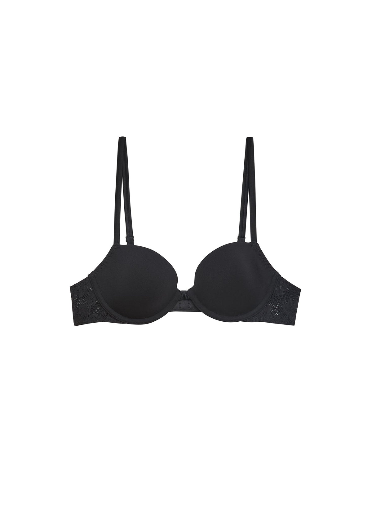 Black Le Stretch Lace Molded Demi Bra - Fleur du Mal