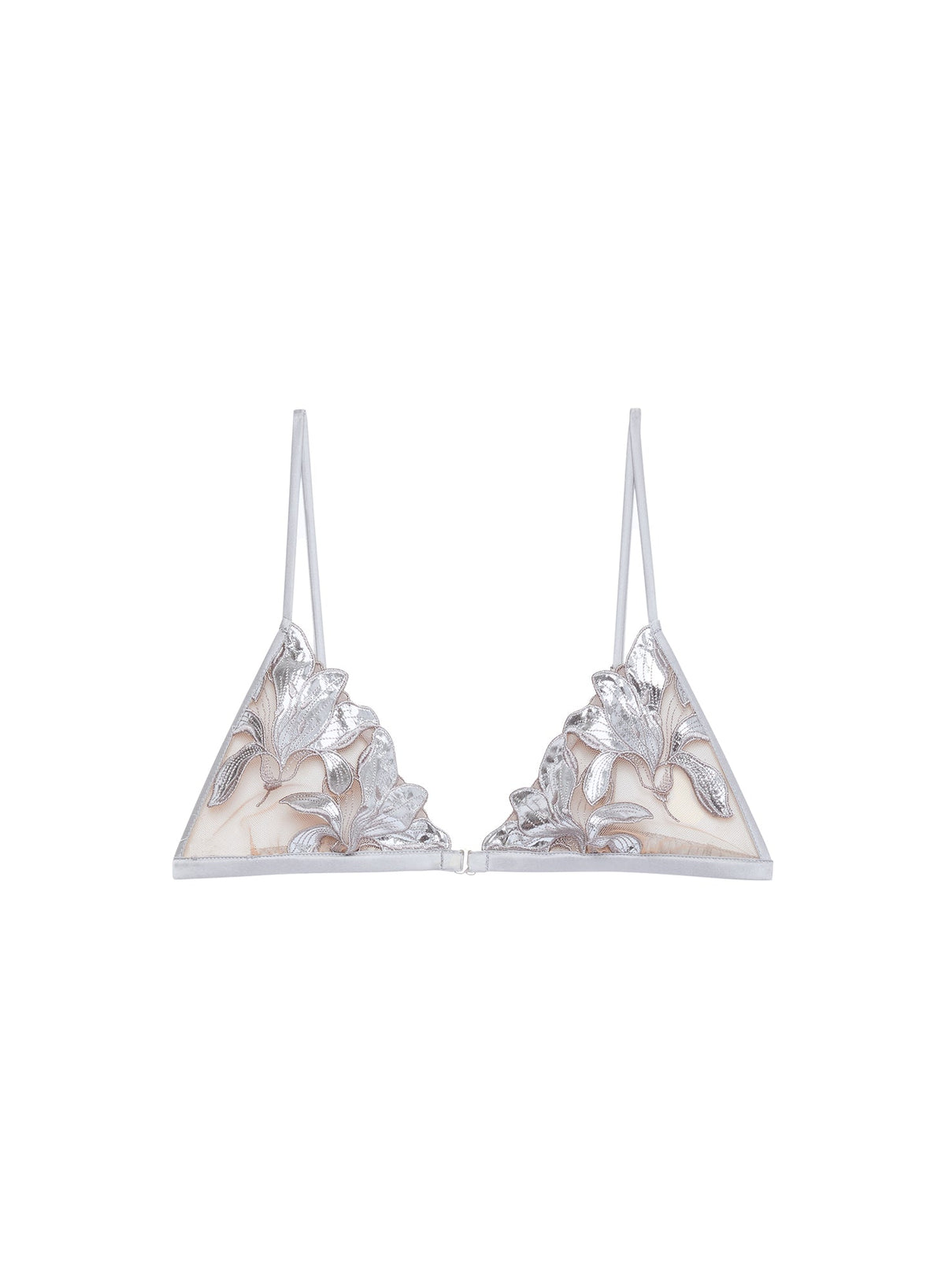 Platinum Lily Embroidery Triangle Bra - Fleur du Mal