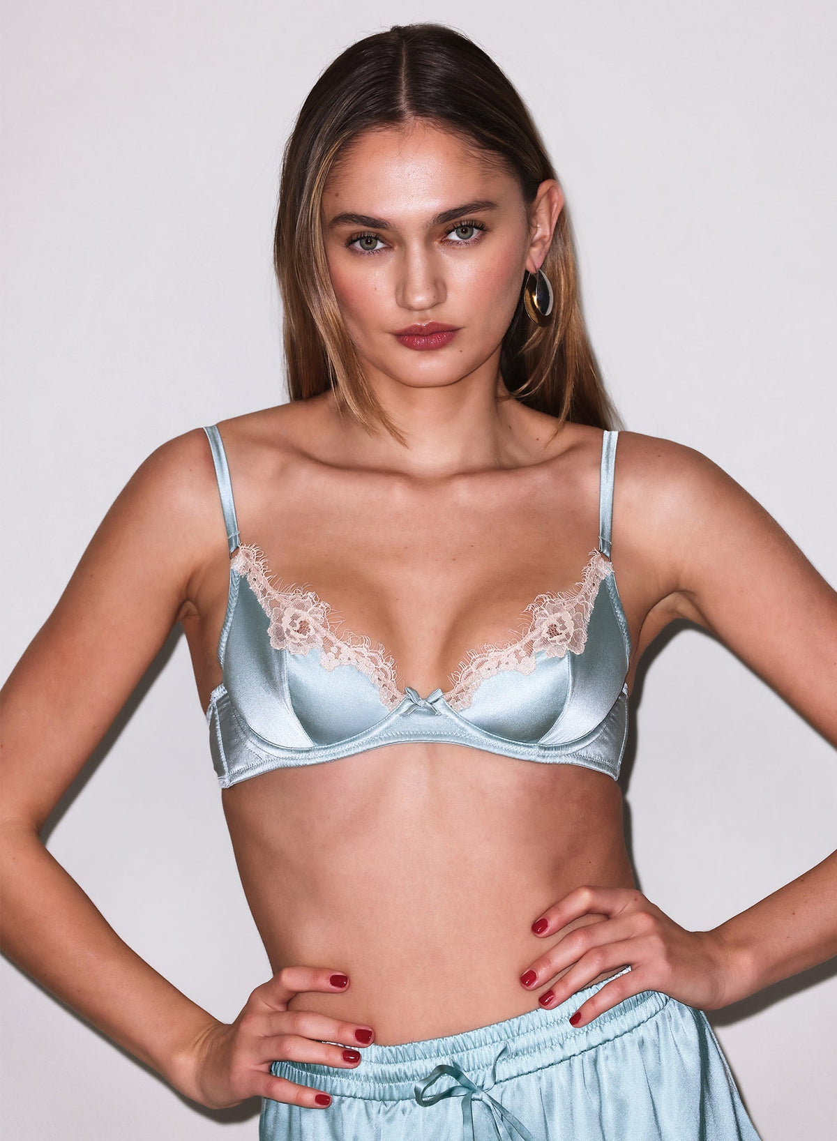 Frosted Mint Juliet Lace Demi Bra - Fleur du Mal