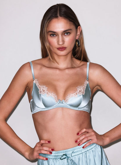 Frosted Mint Juliet Lace Demi Bra - Fleur du Mal
