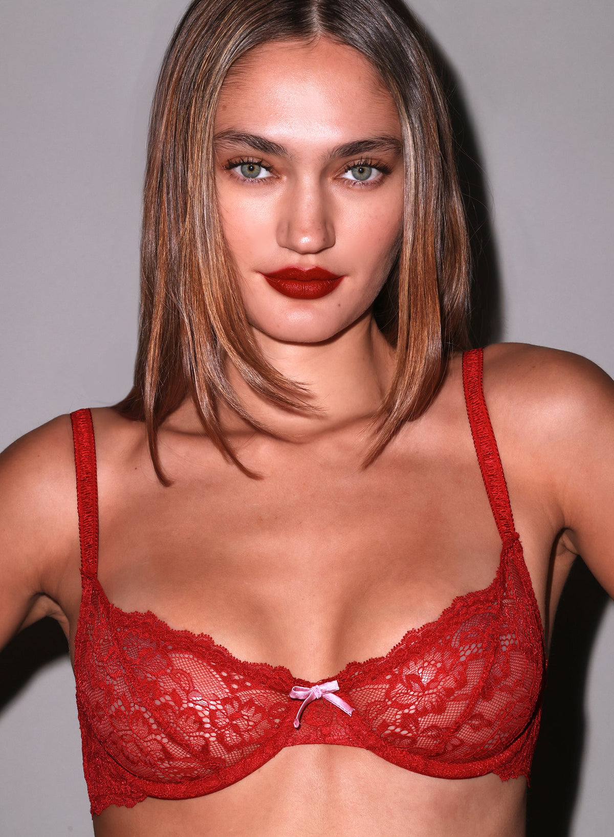 Red Bianca Lace Bra - Fleur du Mal