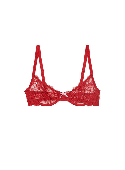 Red Bianca Lace Bra - Fleur du Mal
