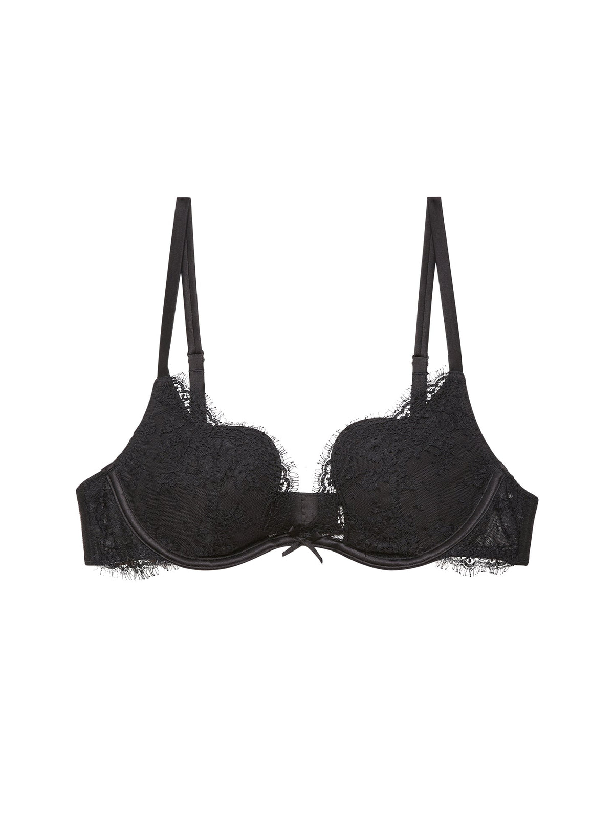 Black Frankie Lace Seduce U-Plunge Bra - Fleur du Mal