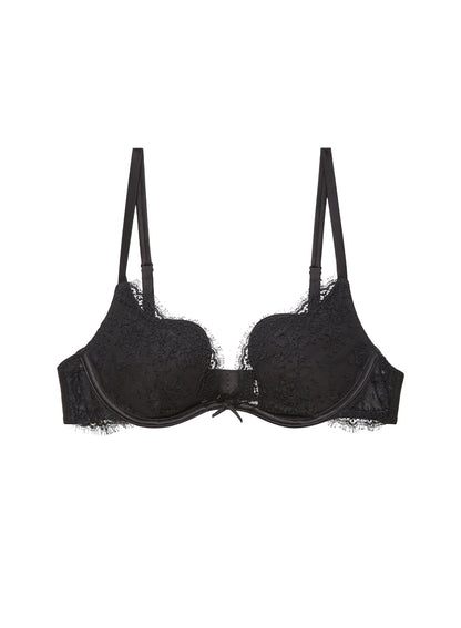 Black Frankie Lace Seduce U-Plunge Bra - Fleur du Mal