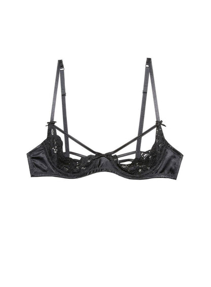 Black Charlotte Peekaboo Bra - Fleur du Mal
