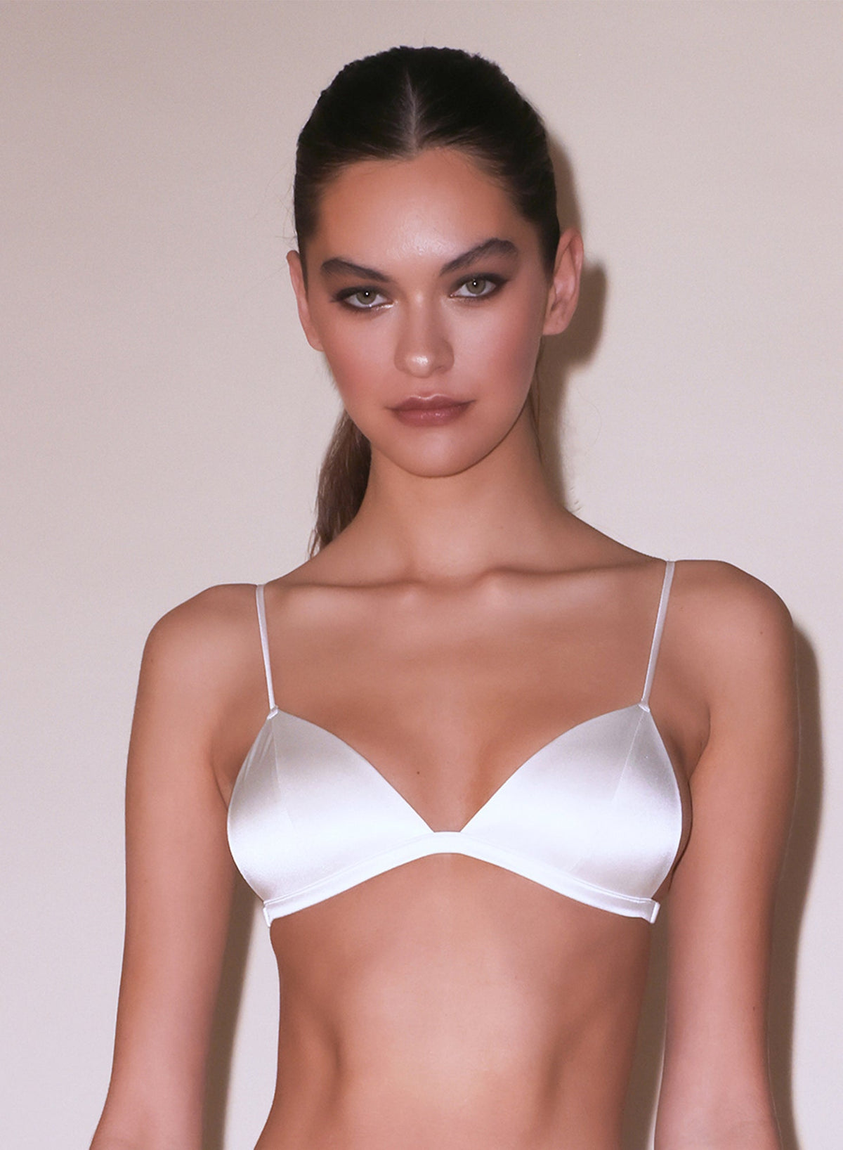 Ivory Molded Luxe Triangle Bra - Fleur du Mal