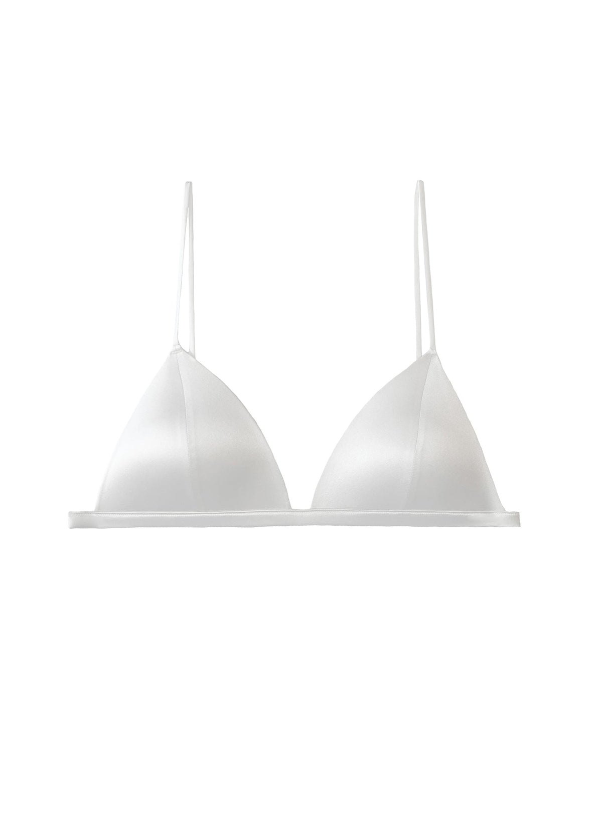 Ivory Molded Luxe Triangle Bra - Fleur du Mal