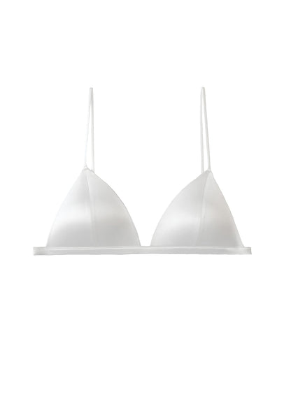 Ivory Molded Luxe Triangle Bra - Fleur du Mal