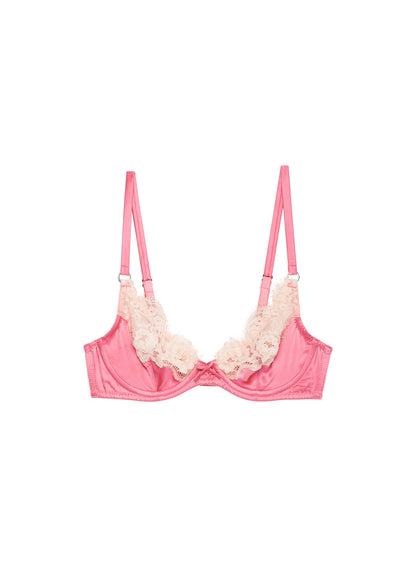 Pink Juliet Lace Demi Bra - Fleur du Mal
