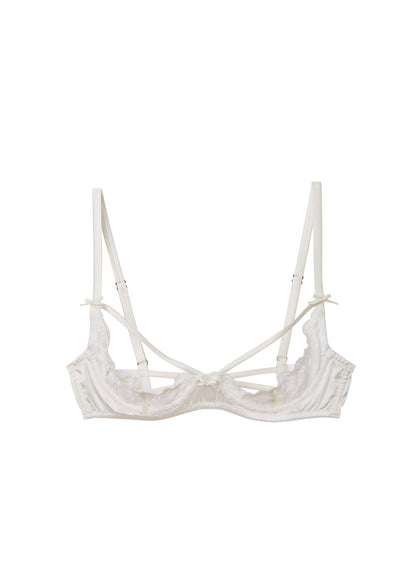 Ivory Charlotte Peekaboo Bra - Fleur du Mal