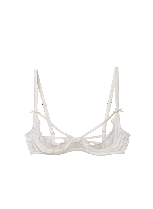 Ivory Charlotte Peekaboo Bra - Fleur du Mal