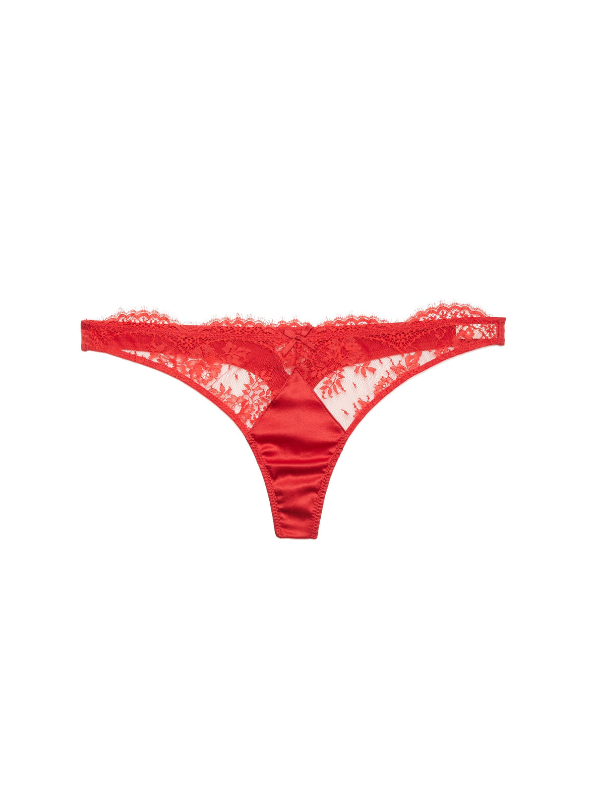 Red Frankie Lace Thong - Fleur du Mal
